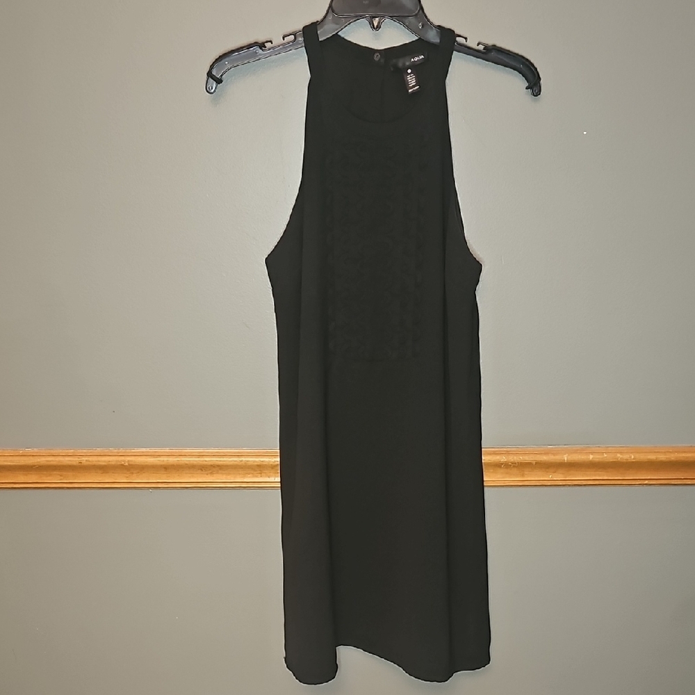 Aqua Elegant Black Dress